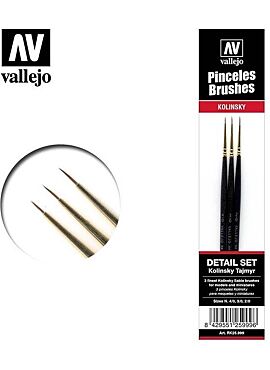 Vallejo Brush Painter Set (Kolinsky Tajmyr) - 4, 3, 2
